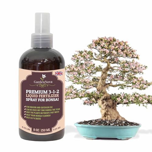 Professional Bonsai Spray Fertilizer Mist for Home Gardening | 3-1-2 Gentle Blend Mist for Healthy Leaves & Growth | Essential Nutrients for Bonsai - 8oz