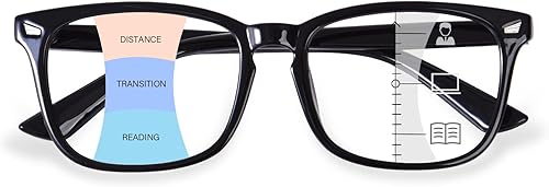 OPTOFENDY Gafas de lectura multifocales progresivas para mujeres y hombres, antirreflejos, fatiga ocular, bloqueo de luz azul, lectores de