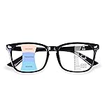OPTOFENDY Progressive Multifocal Reading Glasses for Men Women, Anti Glare/Eyestrain Blue Light Blocking Computer Readers