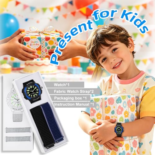 Image of Juboos Kids Watch Analog for Boys Girls Teens Waterproof Sport Wristwatch