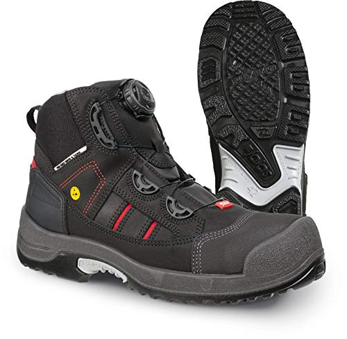 Jalas 1718 Zenit Easyroll Ultralight Hi-Tech Scandinavian Style Safety Shoes - Steel Toe - Nail Protection (Numeric_9_Point_5) Black
