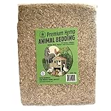 Happy Trees Premium Hemp Animal Bedding for Chicken Coop, Horses, Rabbits, Reptiles, Small Pets - Highly Absorbent, All Natural, Low Dust (Regular, 6.5lb.)