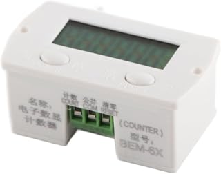 6 Digit Large Screen LCD Display Magnet Induction Digital Counter, No External Power Supply Required, for Knitting Machine with Magnetic