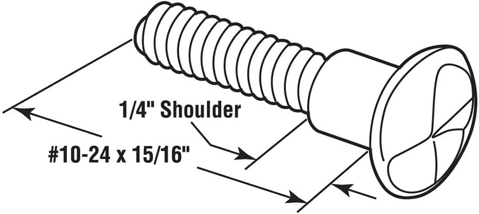Prime-Line 651-0463#10-24 x 15/16 in. Chrome One Way Shoulder Screw (100 Pack)