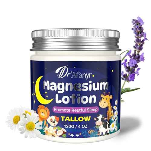 Magnesium Lotion for Kids Juniors Bedtime Lotion for Sleep & Growing Pain Relief Coconut Scented Magnesium Chloride Kids Lotion with No Melatonin Tallow-Based Formula for the Whole Family Routine