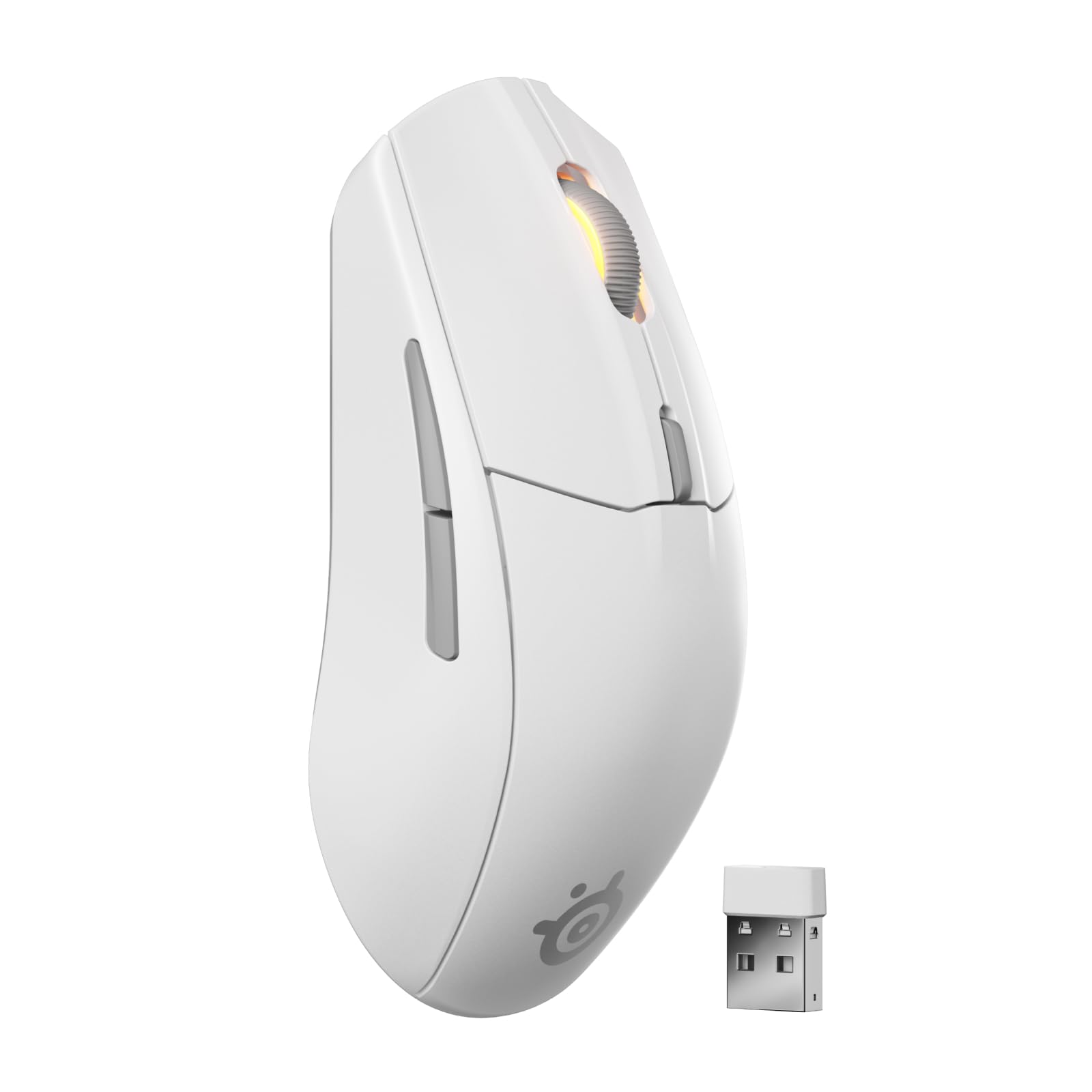 SteelSeries Rival 3 Wireless Gen 2 - Raton Gaming - 2,4GHz y Bluetooth - Sensor óptico TrueMove Air de 18000 dpi - Durabilidad de 60 M de clics - Ligero - Deslizadores 100% PTFE - Blanco