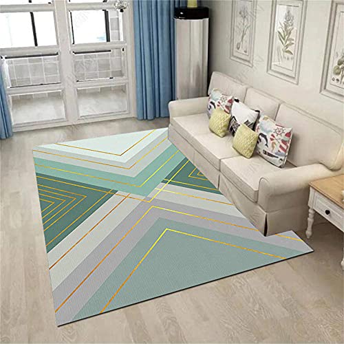 Tapis vert salon 120X140CM à motif géométrique triangle Noel - 2