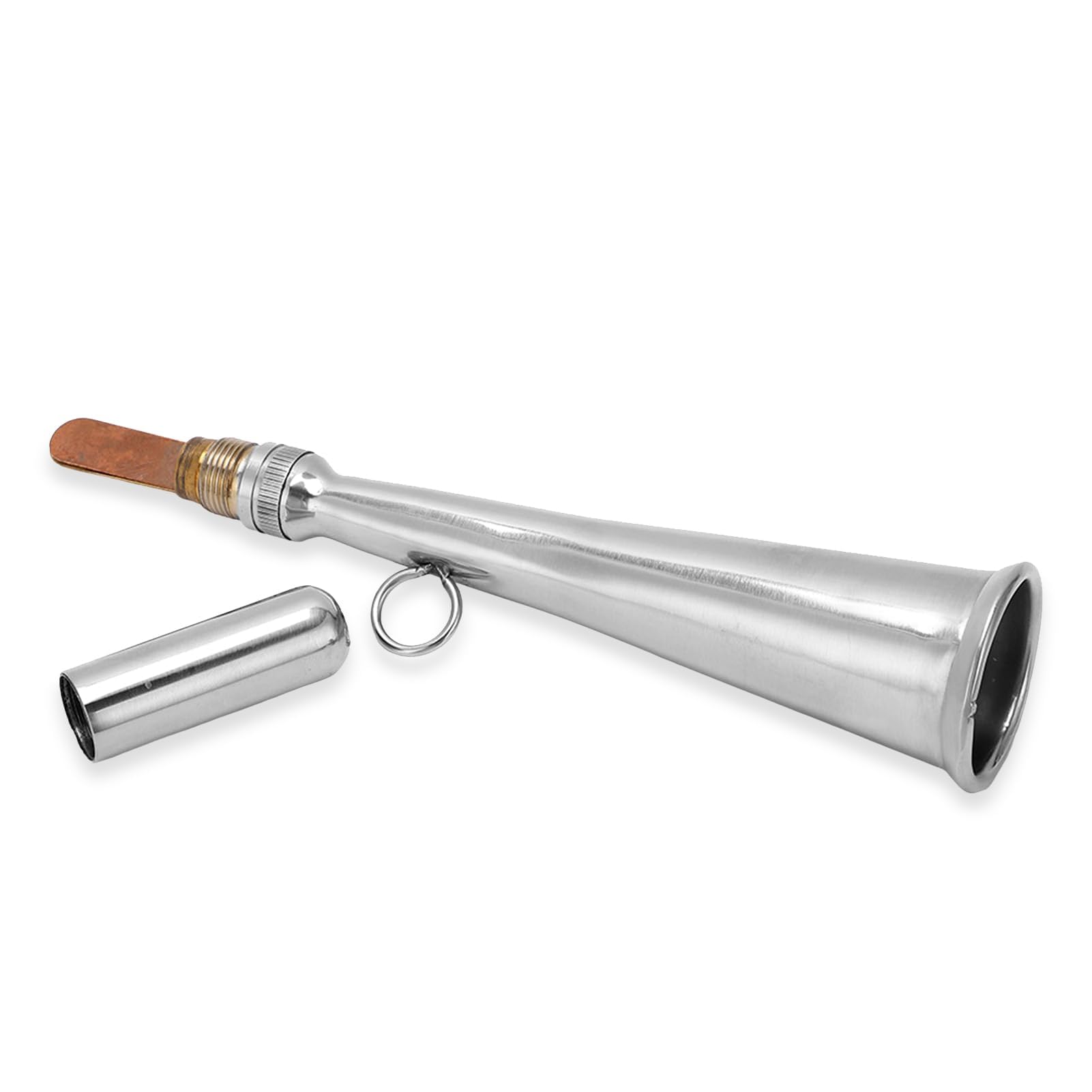 176 mm / 6.93 inches Length Hand Air Horn, Hand Fog Horn, Stainless Steel Fog Horn, Loud Signal Whistle, Removable Mouthpiece, Accessories for Small Yachts, Boats