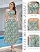 DRESSTELLS Women's 2 Piece Skirt Set, Summer Maxi Floral Crop Top Spring Flowy A Line Boho Dress Beach Long Split Outfits Set Green S