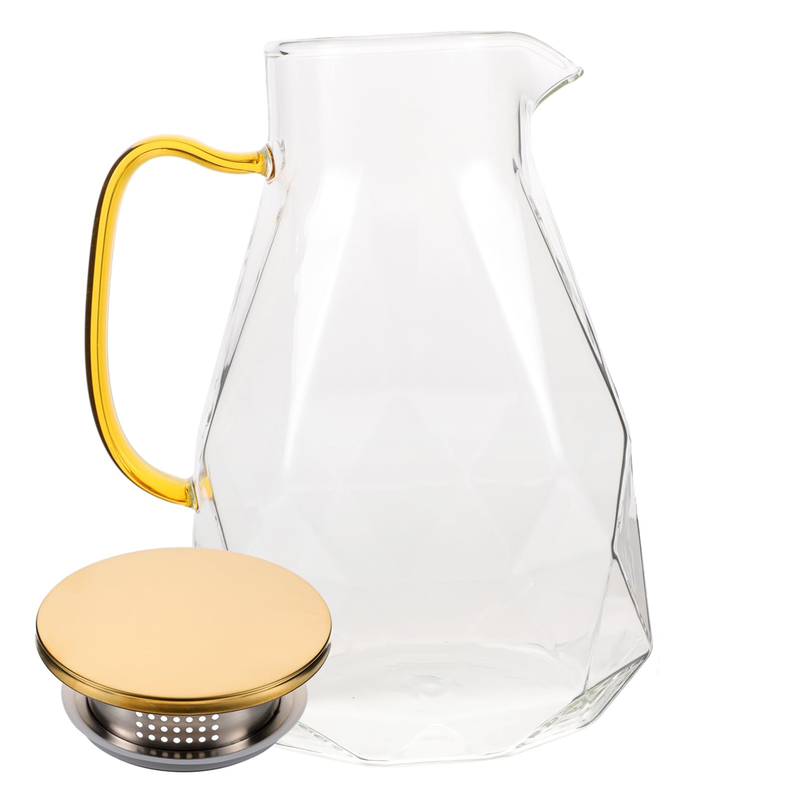 Jarra de Agua Diamante 2200ml de Acero Inoxidable para Hotel | Capacidad Amplia, Incluye Cepillo de Limpieza, Uso para Preparación de Té