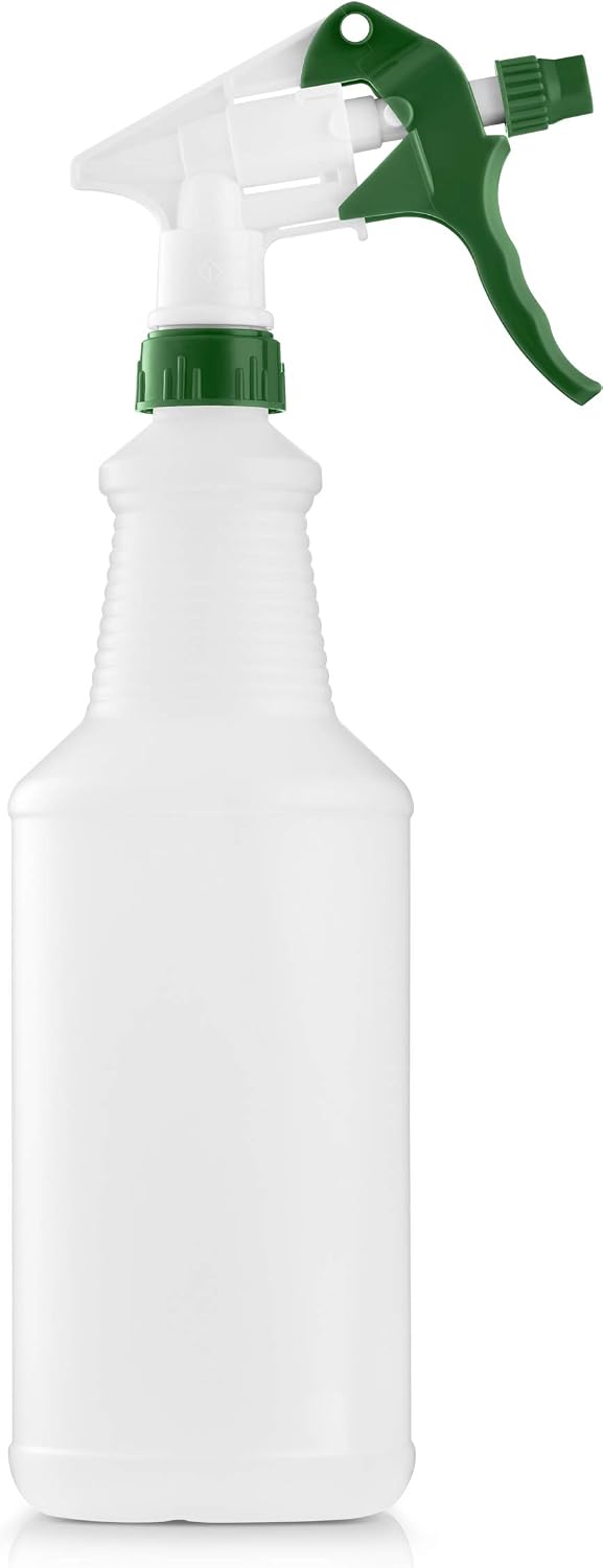 Bar5F Empty Plastic Spray Bottle 32-Ounce, Professional Sprayer Chemical Resistant for Cleaning Solutions Garden Plants, Heavy Duty, Adjustable Sprayer from Fine to Stream (Pack of 3)