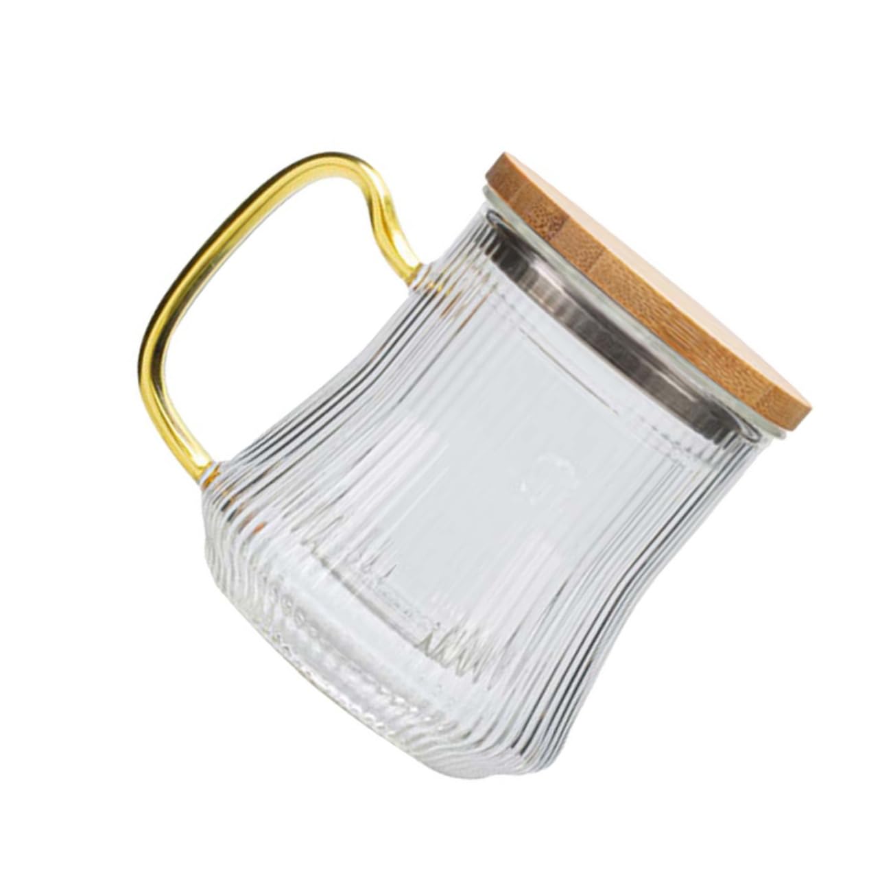 Tasse à thé en verre borosilicate HEMOTON au design moderne transparent 350ml