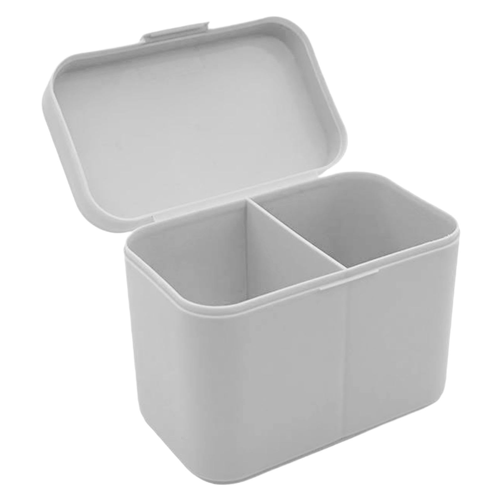 Makeup Cotton Pads Holder Cotton Swab Balls Box for Makeup Sponge Countertop Gray | Makeup Bags & Cases | Makeup-image-21