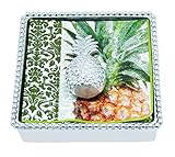 Recyceltes Sandguss-Aluminium MARIPOSA 2891-C Serviettenbox mit Ananas-Perlen, Aluminium, Mehrfarbig