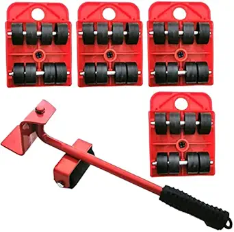 Mantavya Wheels for Furniture Furniture Shifting Tool Furniture Moving Wheels with Lifter Wheels for Furniture Moving Furniture Mover Lifter Furniture Lifter Mover Tool Set Lifter with Roller Set