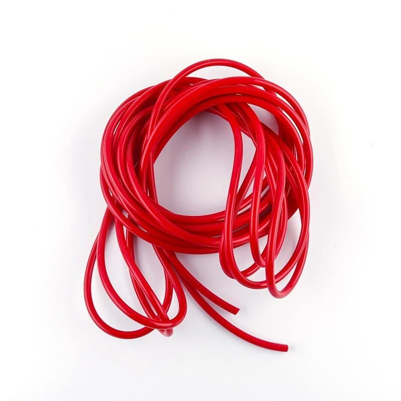 Wąż silikonowy o średnicy 2 mm: 2 mm, 3 mm, 4 mm, 5 mm, 6 mm, silikonowy wąż próżniowy, podwyższenie wody, powietrza, zawór płynu chłodzącego, rura 3 metry, akcesoria motocyklowe (czerwony, 6