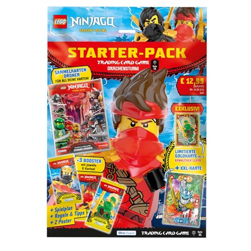 Bundle mit Ninjago Serie 11 Trading Cards + Exklusive Collect-it Hüllen (1 Starter)