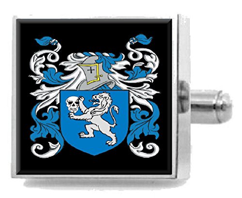 Clip para corbata Swain England grabado con escudo de armas elegante para caballero