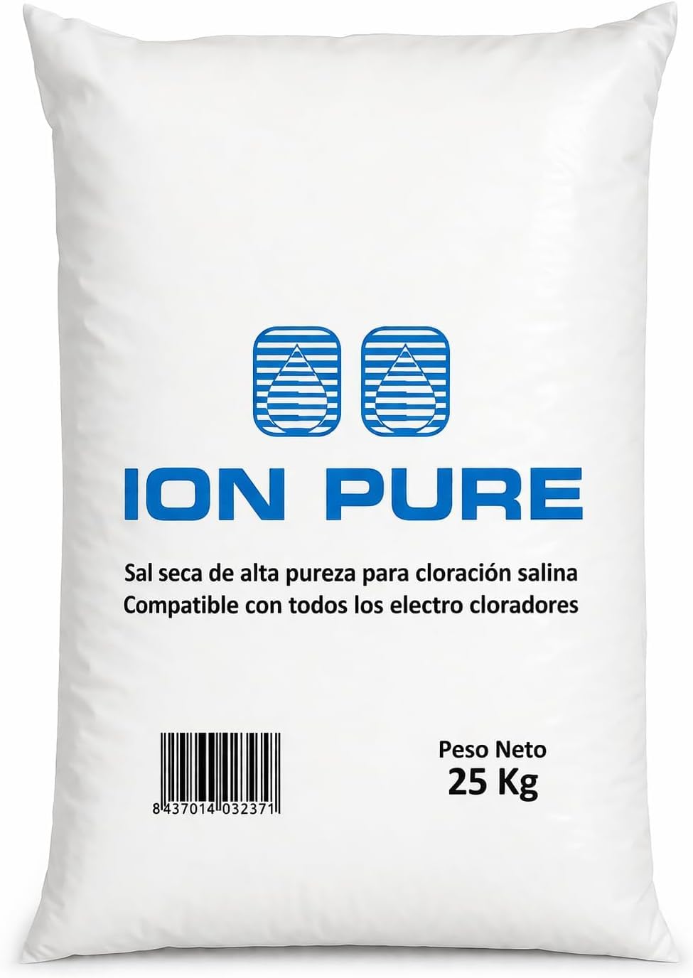 Pack de 4 Sacos de Sal para Piscinas Ion Pure 25 kg - Sal Piscina Cloracion Salina - Agua Clara en Piscinas, SPA y Jacuzzis (4)