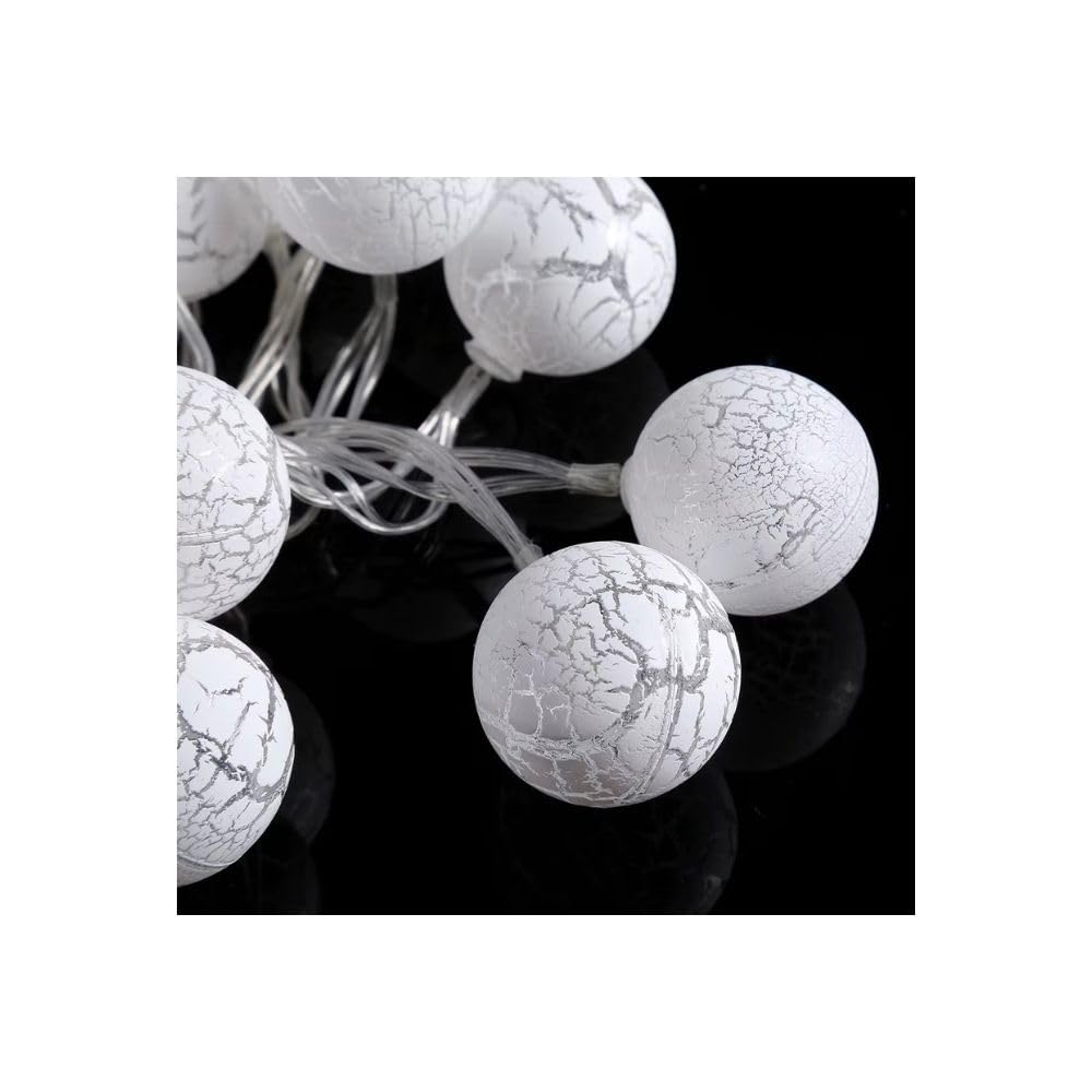 KHIZAR LED String Lights for Decoration, Fairy Curtain & Hanging Lights for Bedroom, Ramadan, Eid, Festival & Home Wall Decor (Crack Ball LED Light) 3