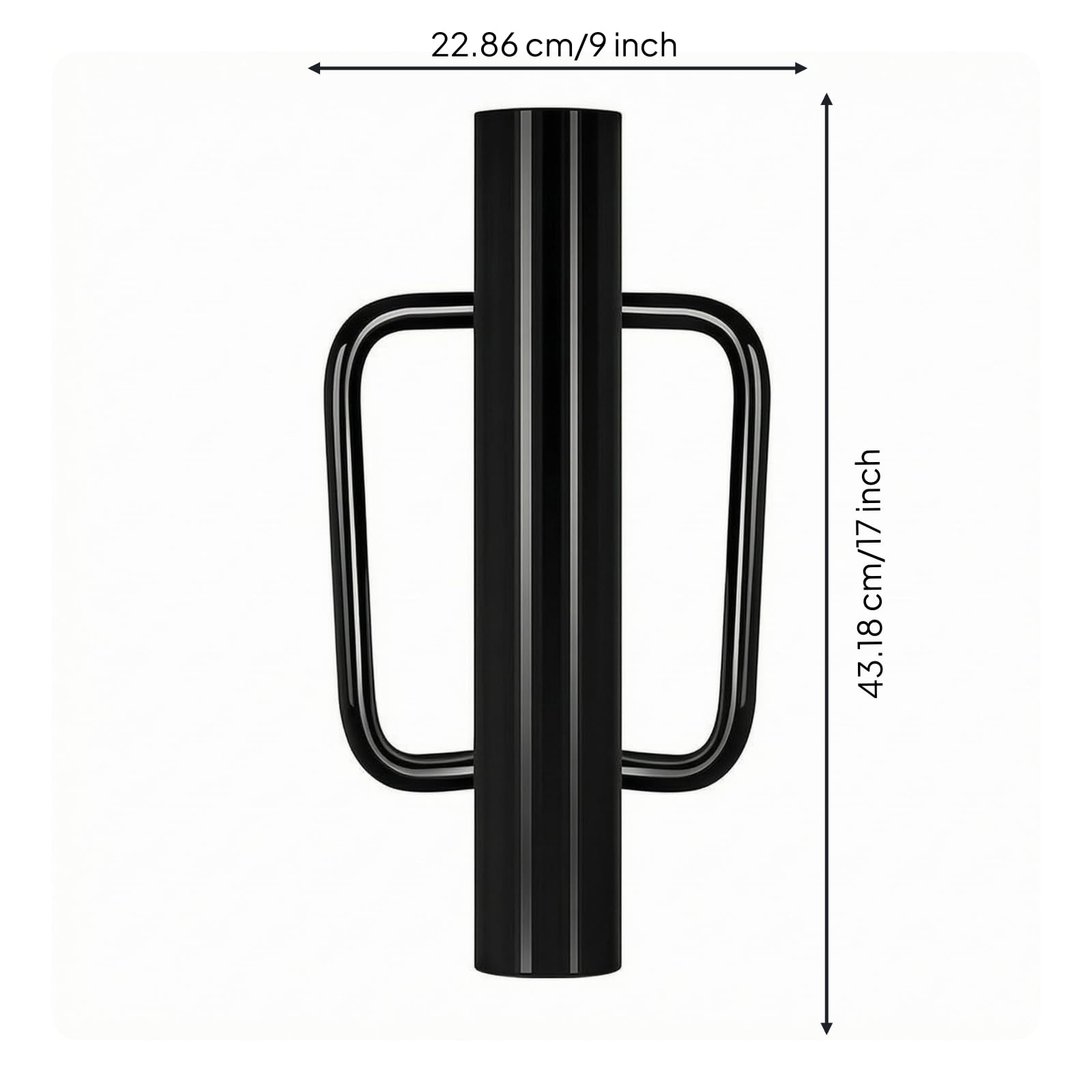 Martillo para de de Acero Galvanizado Manijas Soldadas Semicirculares Cuerpo Resistente Facilita el Impacto Controlado, Negro, Diámetro 76mm, Espesor 3.0mm, Altura 430mm