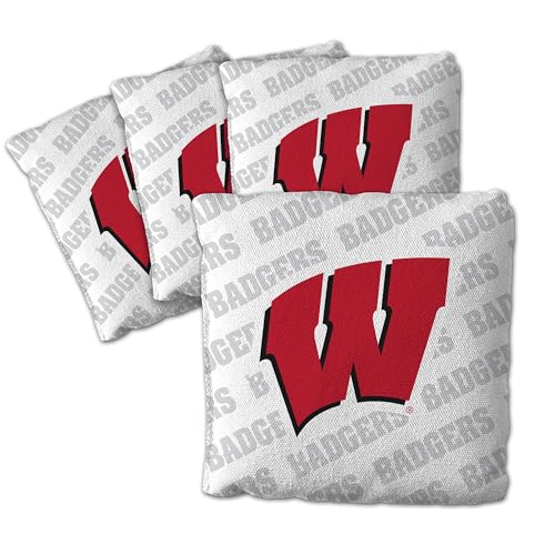YouTheFan NCAA Wisconsin Badgers Set of 4 Cornhole Bags