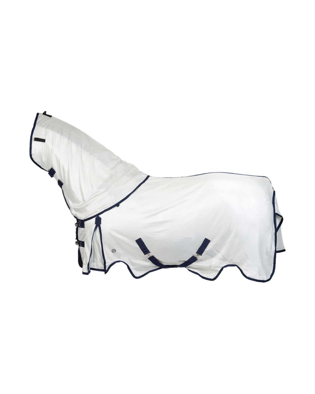 4Horses Fliegendecke Multi Defender, atmungsaktive Pferdedecke mit UV-Schutz, Insektenschutz, abnehmbarem Halsteil und Kreuzbegurtung