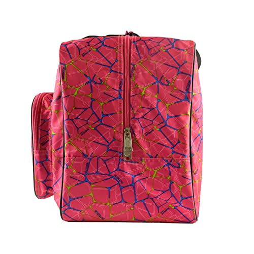 Tlbtek Rose Red Sewing Machine Carrying Case,Universal Canvas Carry Tote Bag,Portable Padded Storage Dust Cover With Pockets For Sewing Machine #TOP4