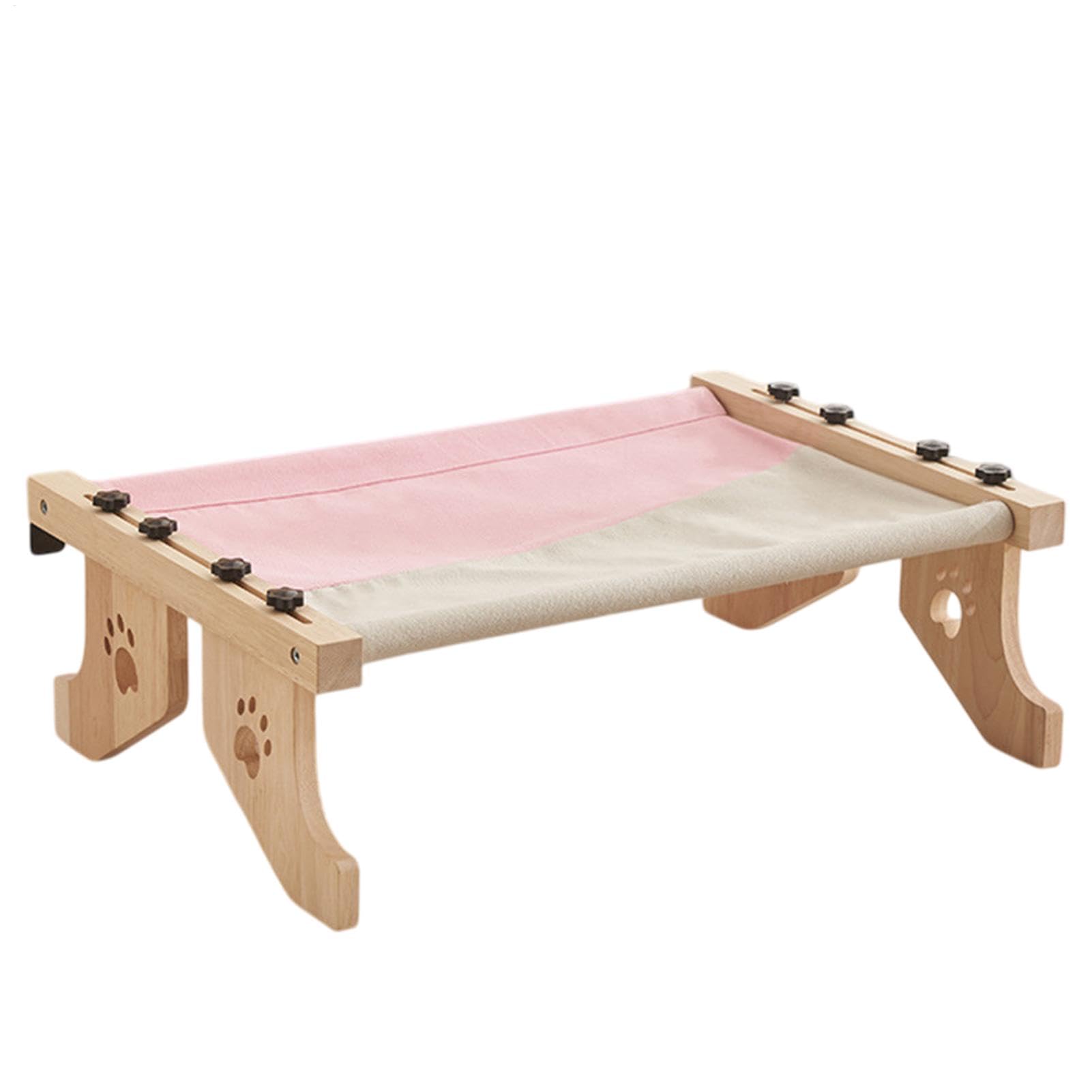Amaca per gatti da sedia Resistente Regolabile In Legno E Metallo Trespolo | Design ad Amaca, in Legno e Metallo Robusto Per Gatti Di Taglia Grande E Cuccioli