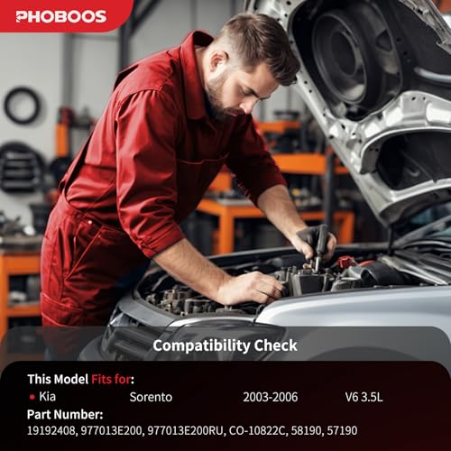 Image of PHOBOOS A /C compressor with Clutch Compatible with Kia Sorento 2003-2006 V6 3.5L, Fast Cooling, Low Noise, Easy Installation, Ref. CO-10822C