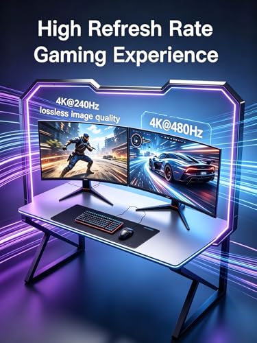 Image of Avaoaa 16K HDMI Cable 2.2 96Gbps 5FT, Ultra High Speed Cable Support 8K /4K 240Hz 144Hz 120Hz 60Hz eARC HDR10+ HDCP2.3 HDMI Cord Compatible with PS5 /Xbox /Switch 2 /Roku TV /Mac Monitor Laptop Blu-ray