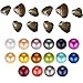 HENGSHENG 10 Pieces Freshwater Pearl Oysters with 6-8 mm Nearly Round Dyed Pearl 10 Colors