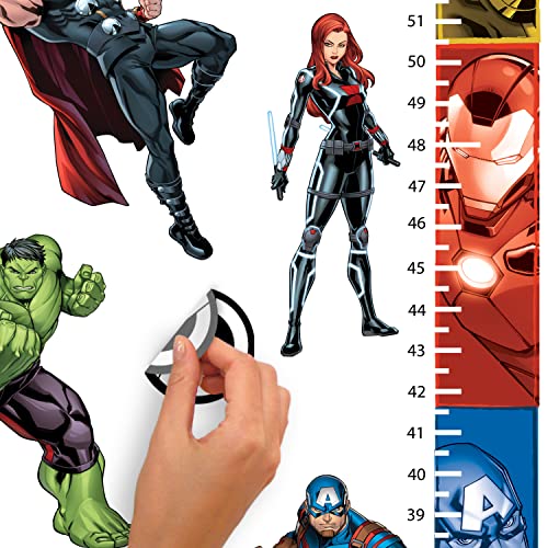 Toise Avengers Marvel de RoomMates para decorar el dormitorio y medir el crecimiento infantil 4