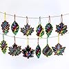 Winlyn 48 Sets 12 Styles Magic Color Scratch Black Fall Leaves Ornaments Decorations Autumn Scratch Art Leaves Fall Leaf Craft Kits for Kids Classroom Activities Halloween Thanksgiving Party Favors #3