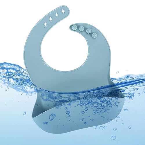 Miniatura 8 de ME.FAN Baberos de silicona para bebés y niños pequeños  Juego de 2 baberos de silicona ajustables
