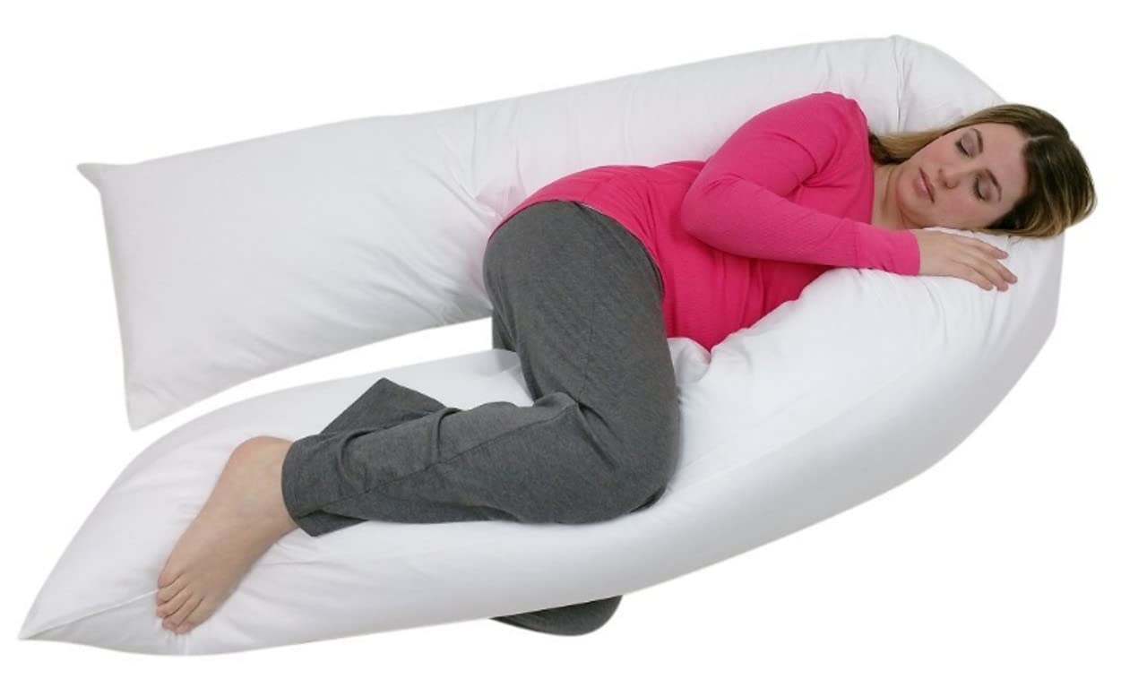 Youmee Women's 12 Ft Long U Shaped Deluxe Full Body Cuddly & Maternity Pregnancy Support Pillow 12Ft