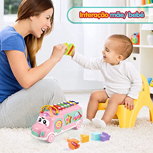 Xilofone brinquedo musical ônibus baby - Mega Compras