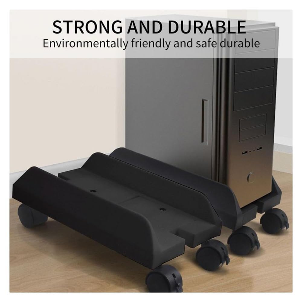 Akcesoria komputerowe CPU Holder Stand, Mobile Desktop PC Tower Stand with Rolling Wheels, Floor PC Mainframe Bracket, Adjustable Width Universal PC Holder Cart Stojak na wieżę komputerową
