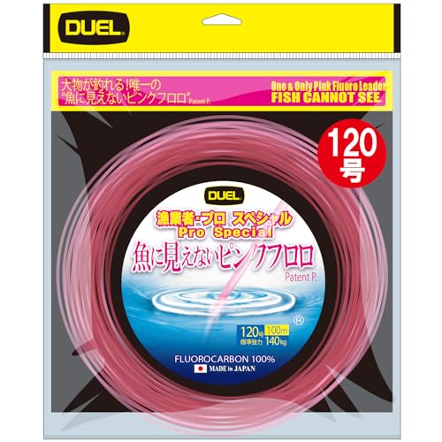 Duel Pink Fluoro Fisherman Pro Special, 100 m, No. 10-120 Roll miniatura 1