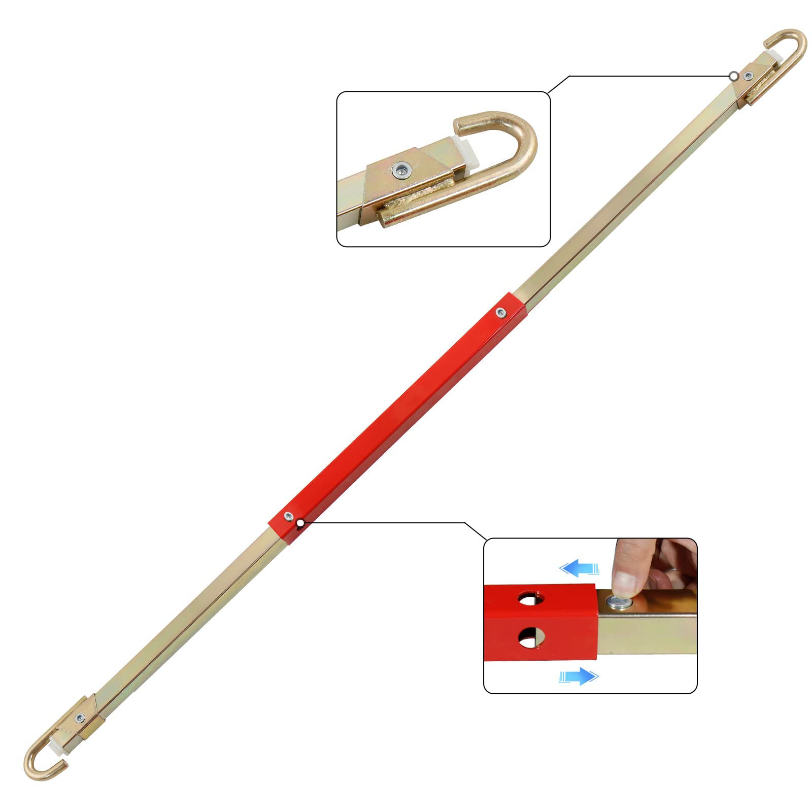 CCLIFE Barre de Remorquage Voiture 2500kg 180cm, Barre Remorquage Assistance en Cas de Panne pour Auto Barre de Traction Voiture 2.5T