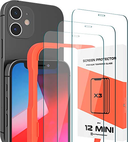 ultrapower100 Protector de Pantalla Compatible para iPhone 12 MINI Cobertura Total Completa Película de Cristal Templado 3 Unidades Vidrio Templado Resistente al Rayado Cover