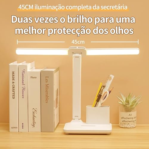 Luminária Abajur De Mesa Lâmpada De Estudo/Luminária De Mesa LED Grande capacidade com dimerização c