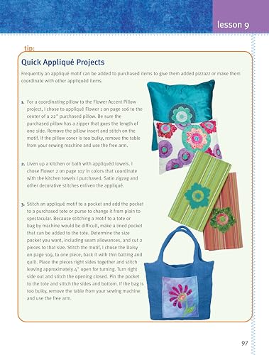 First-Time Machine Applique: Learning to Applique in Nine Easy Lessons (Landauer) 5 Simple Projects for Beginners, Using a Combination of Techniques; Includes a Lap Throw Quilt & Table Runner - Image 8