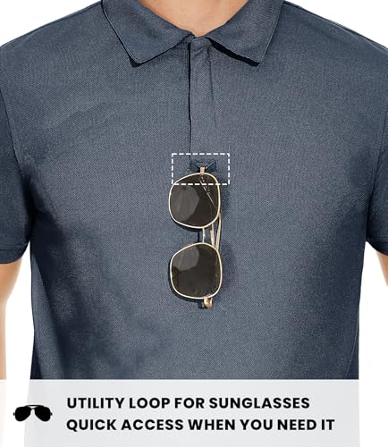 V VALANCH Polo Shirts for Men 2 Pack Tactical Performance Polo Short Sleeve Collared Work Shirt2