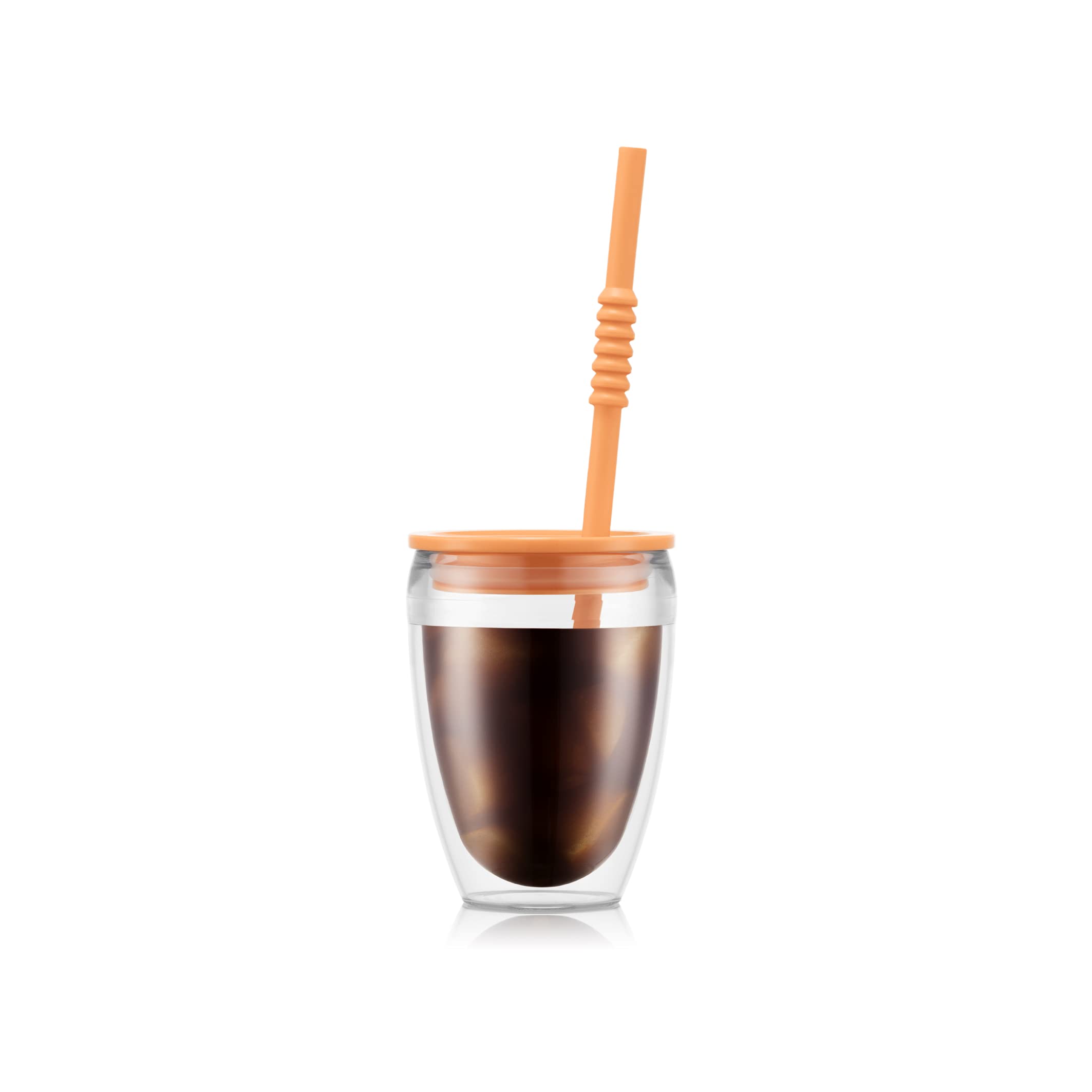 Bodum PAVINA to GO 2 pcs 0,3l Double Wall Tumbler with lid & Straw, K11849-447SA-447-Y21