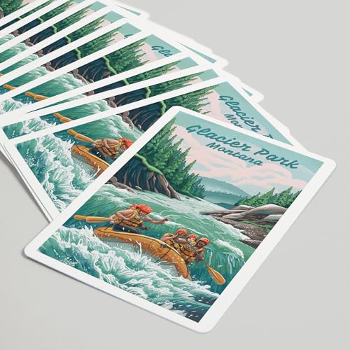 Lantern Press Glacier Park Montana Baraja Poker 52 Cartas miniatura 5