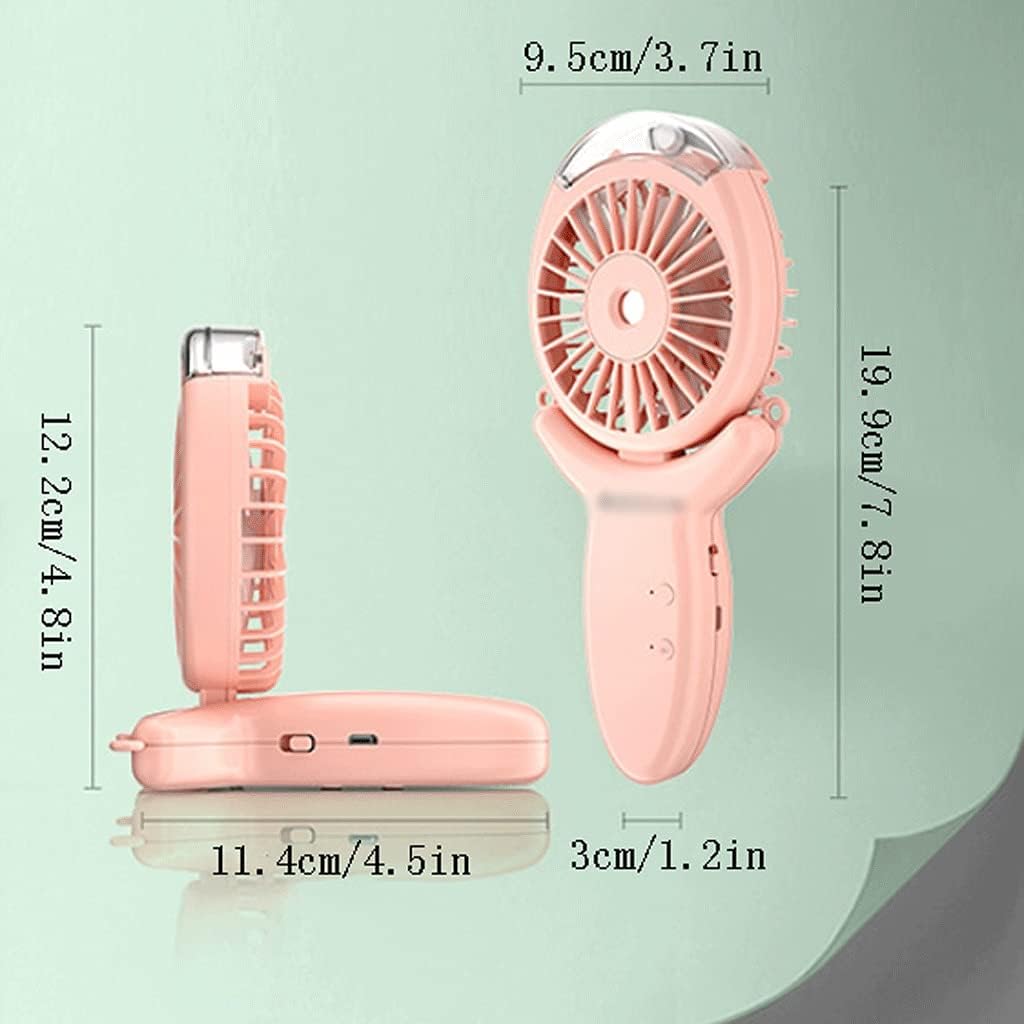 Portable Desk/Neck/Handheld Fan,Portable Mini Fan,USB Cooling Fan,Desk Fan for Bedroom/Home,Handheld/Neck Fan for Outdoor High Wind (Color : Green)