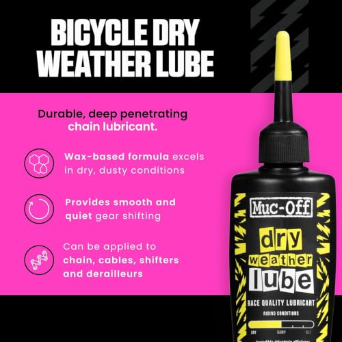 Image of Muc-Off Bio Dry Bike Chain Lube 4.06 fl oz - Wax-Based Formula for Smooth Gear Shifts