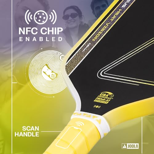 Image of JOOLA Perseus Heat Vision 16mm Pickleball Paddle - Textured Carbon Fiber Surface for Spin - SK Film for Reduced Vibration - USAP Approved - NFC Chip Enabled
