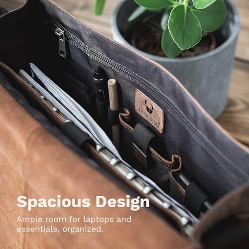 DONBOLSO Messenger Bag Barcelona I Handcrafted Leather Laptop Shoulder Bag for Men & Women4